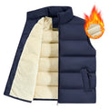 Men's striped lambswool waistcoat in black colour showing autumn winter layering vest