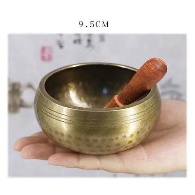 Tibet singing bowl ring copper seven metals meditation feng shui ornament black gold sizes 8.5cm to 18cm