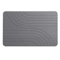 Diatomite bathroom mat in carved white, non-slip instant drying, 60x39cm square shape