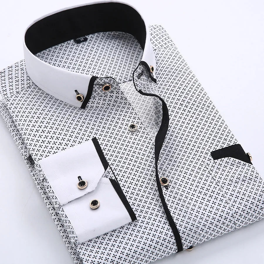 Men's slim fit cardigan top with dots pattern, long sleeves, in polyester fibre, size and colour options SH215-SH220