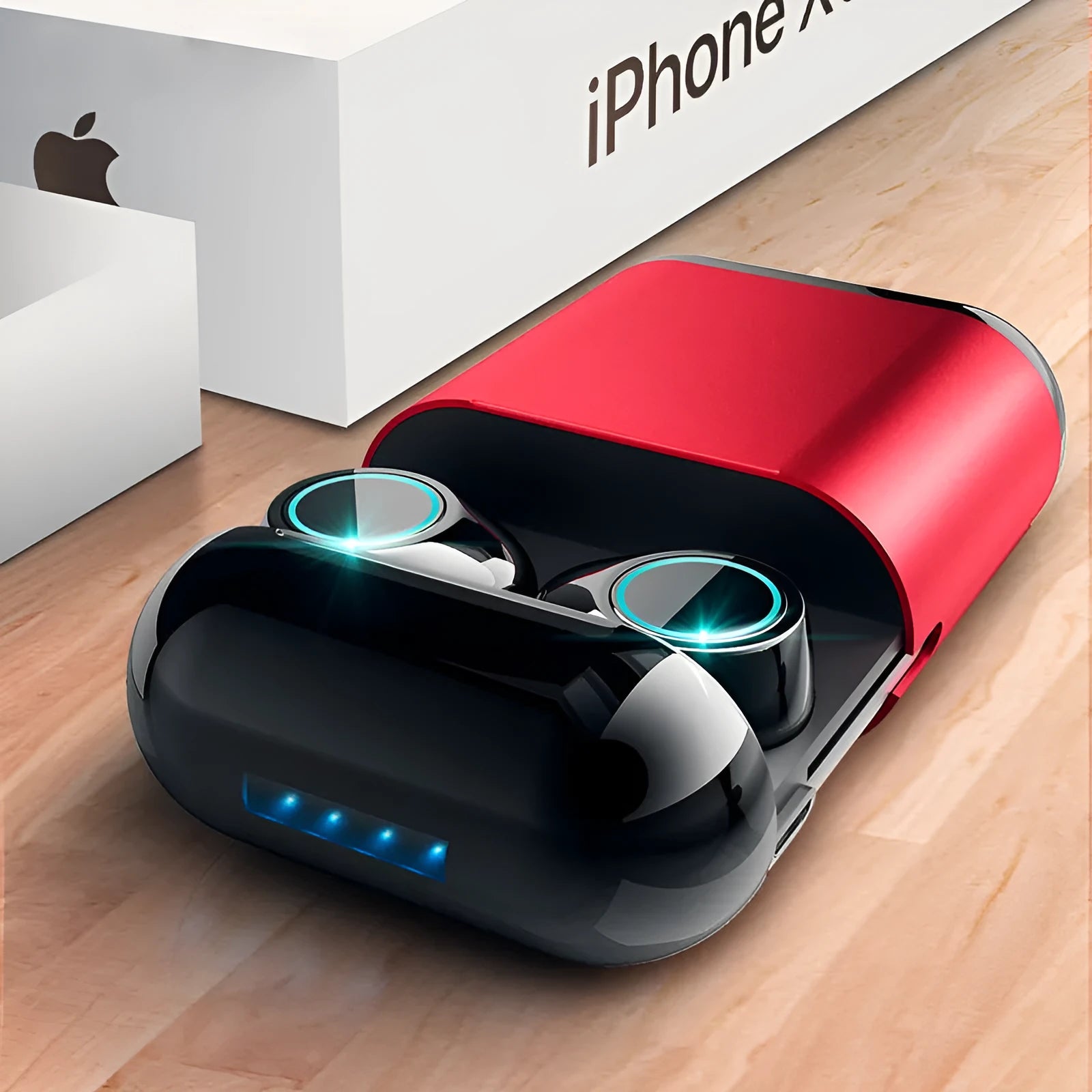 TWS Bluetooth wireless earphones in Black, Gold, or Light Grey with Bluetooth 5.0 connectivity