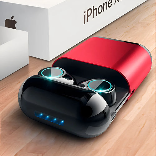 TWS Bluetooth wireless earphones in Black, Gold, or Light Grey with Bluetooth 5.0 connectivity