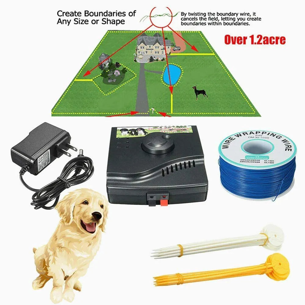 Smart pet fence collar training bark stopper with ABS construction and waterproof receiver for outdoor use