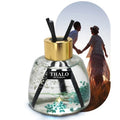 Glass car perfume ornament bottle with loose incense function in various colour options