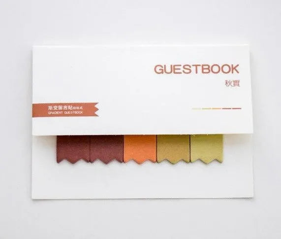 Gradient colour creative office memos self-adhesive sticky notes set 12cm x 8.5cm 8 styles