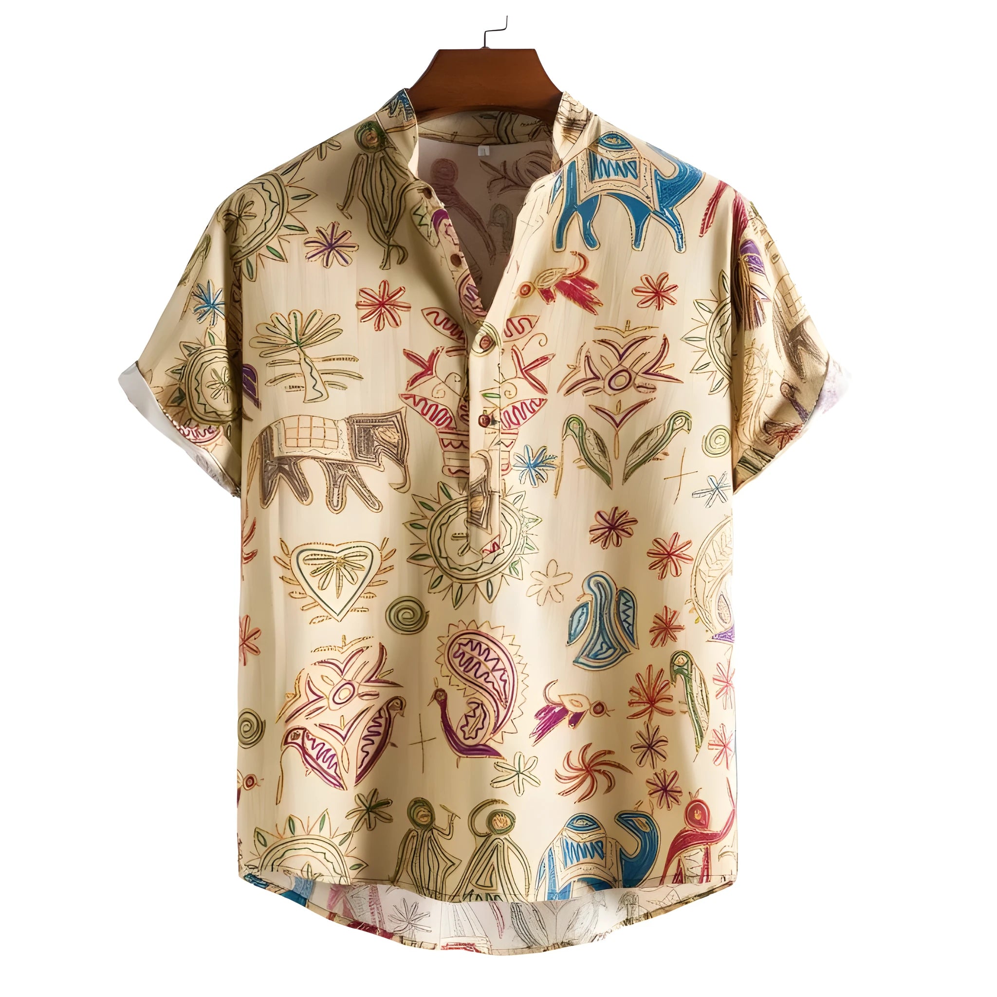 Men's plus size loose fit cardigan with 3D digital print design in blue and black colour pattern.