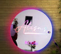Personalised acrylic LED name mirror light with custom photo, soft glow, and remote control