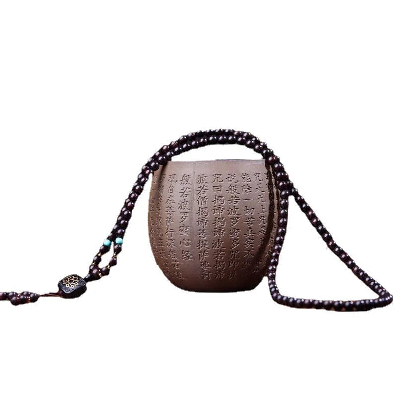 Zambia rosewood bead bracelet with 108 wooden beads and flat lotus pendant for DIY artistic projects