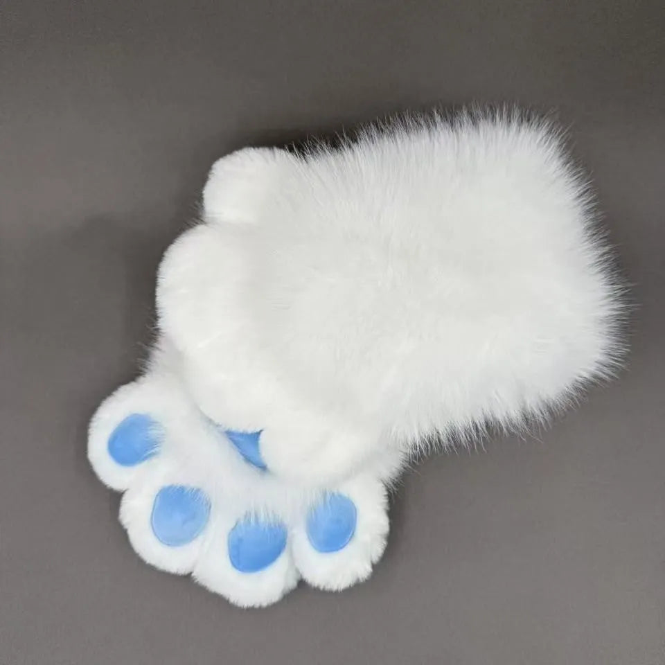 Colourful animal claw cosplay gloves in nylon material showing multiple colour options