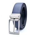 Men's brown black rotating pin buckle belt made from genuine two-layer cowhide leather
