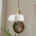 Medieval French brass flower bud cream glass chandelier with adjustable height