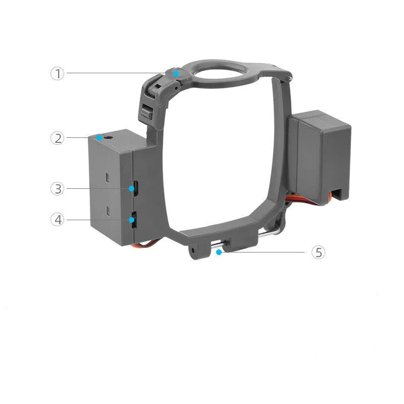 Dajiangyu 2 grey ABS airdrop thrower for DJI Mavic 2 Pro Zoom with tripod base and quick-release mechanism