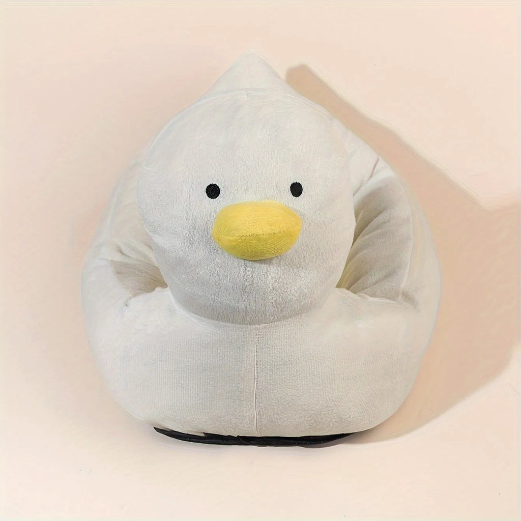 Duck-shaped blue pet bed sofa for small dogs and cats with fluffy polyester filling