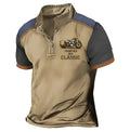 Golf polo shirt with 3D printed design in loose fit pullover style