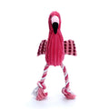 Pink corduroy animal-shaped squeaky dog toy showing elephant, owl, and giraffe designs