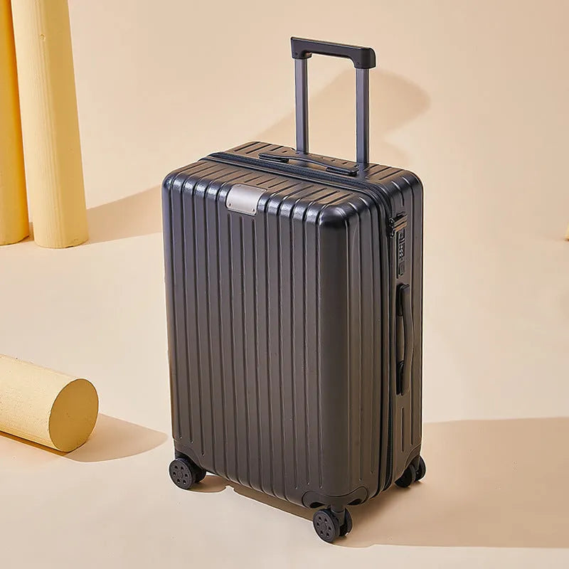 PC travel universal wheel suitcase in solid colour with dry wet separation, 20 inch size