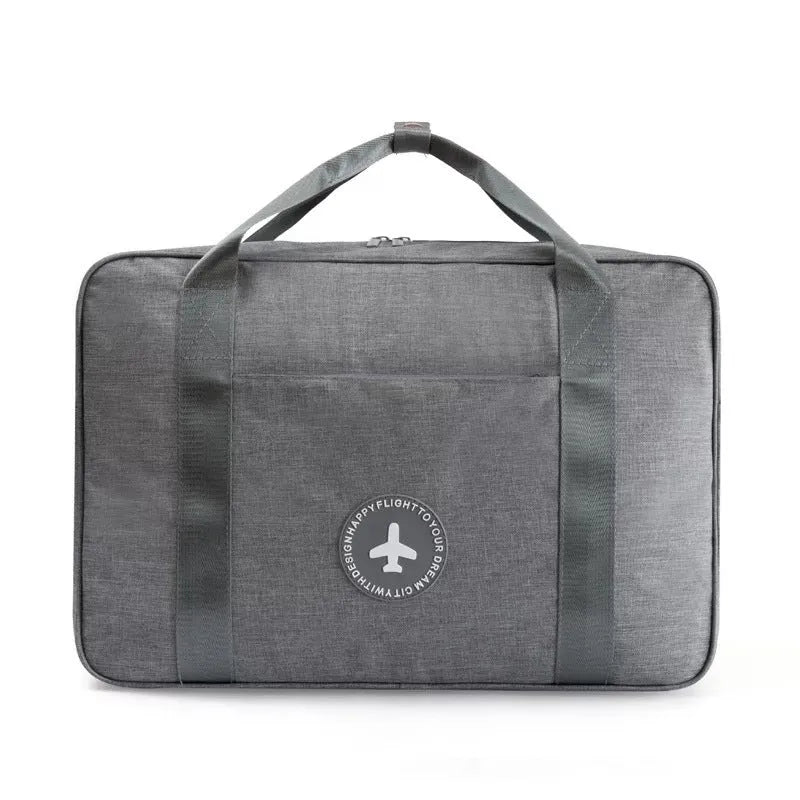 Waterproof multifunctional shoe bag in black polyester with zipper pockets