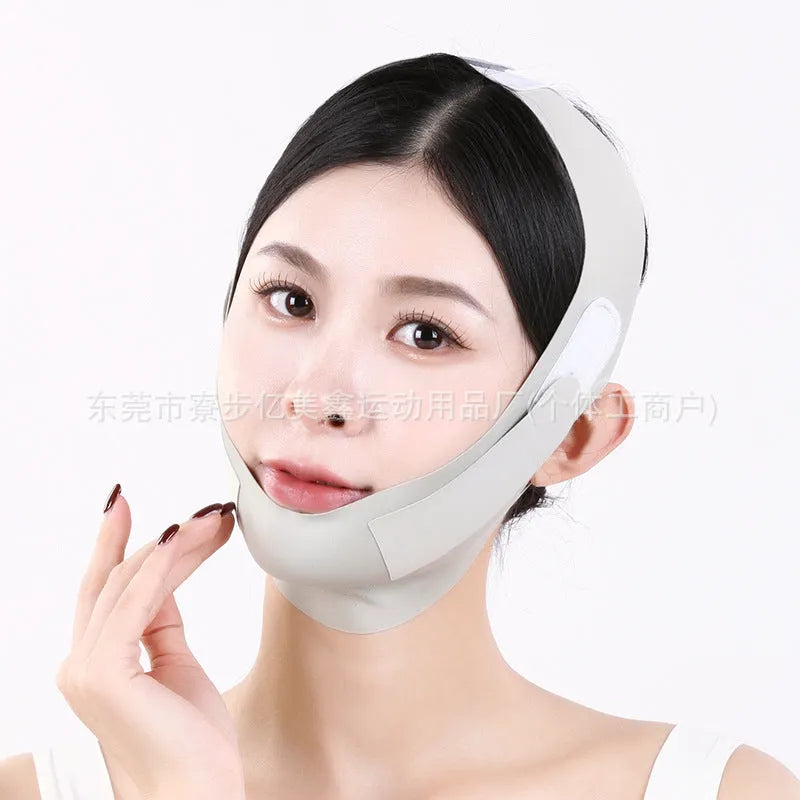 Small V face shaping mask in purple or green graphene options for facial lifting and tightening