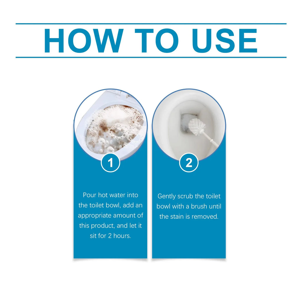Pack of four sachets of white toilet cleaning powder, total weight 120g, for bowl descaling