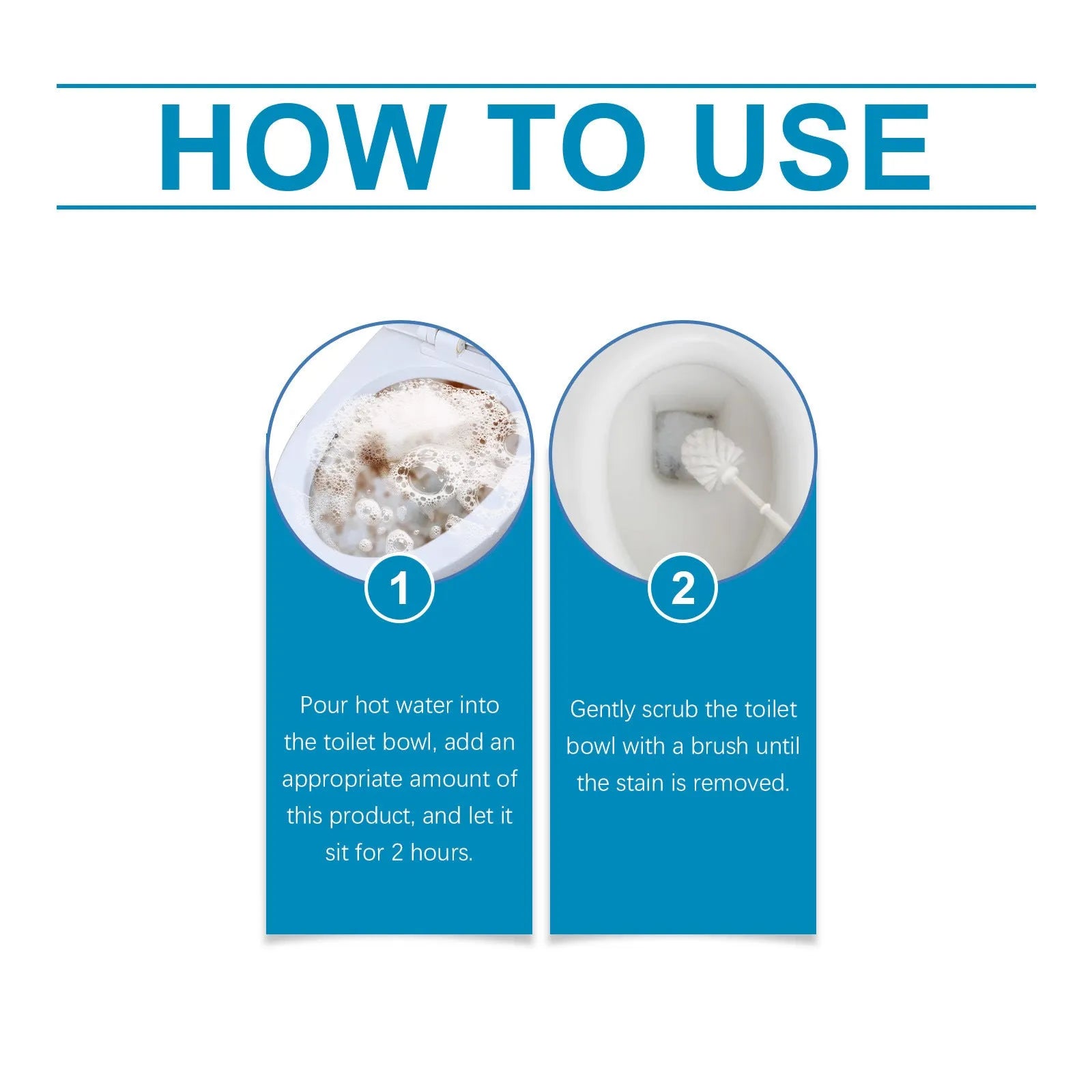 Pack of four sachets of white toilet cleaning powder, total weight 120g, for bowl descaling