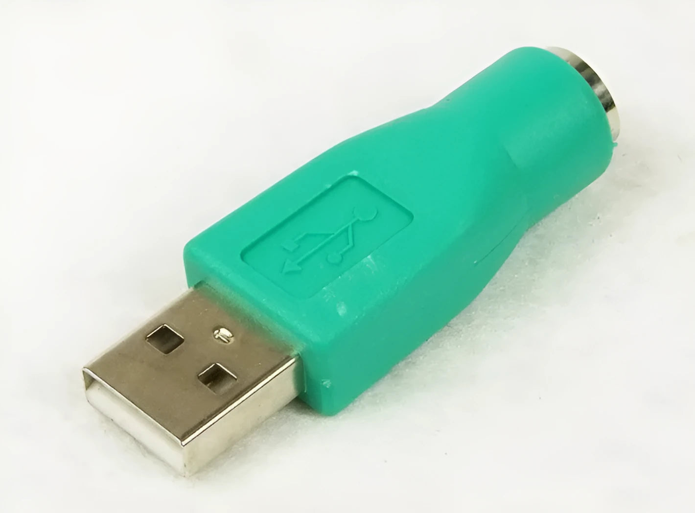 Green PS2 to USB adapter with 1 metre copper cable for computer accessories
