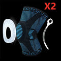 Knee patella protector brace with silicone cushion and side springs in spandex material for basketball and running