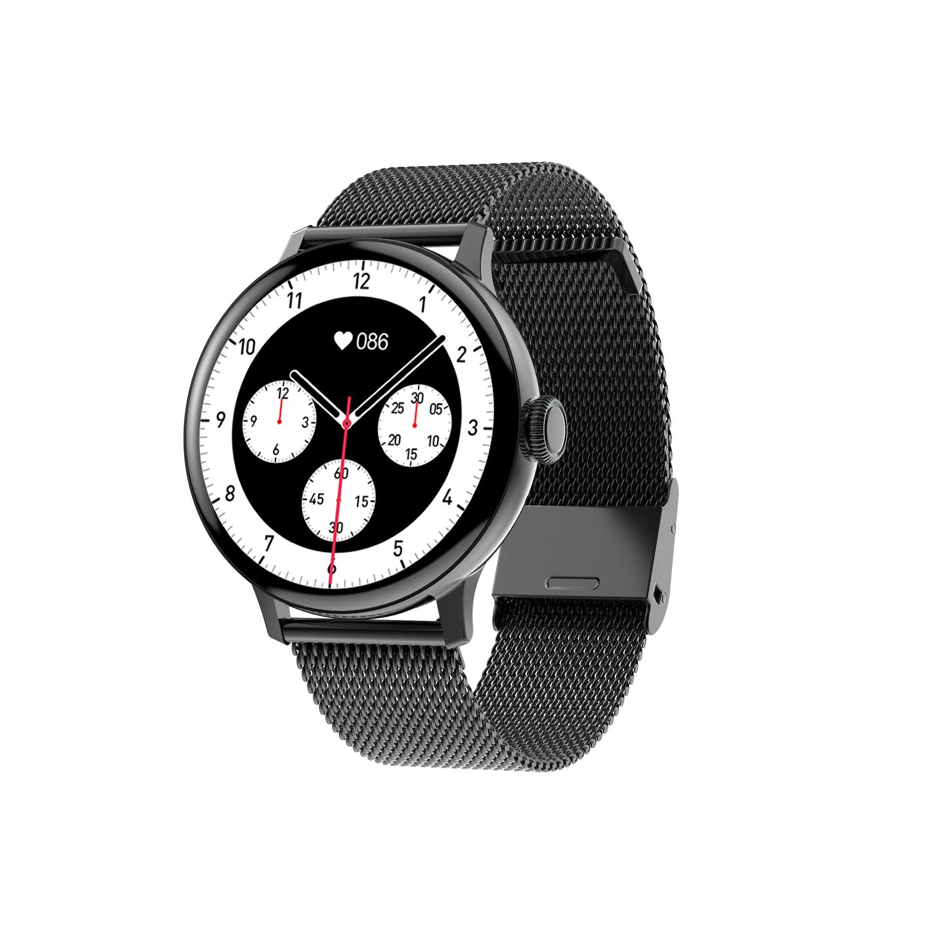 Bluetooth smart bracelet with 1.2-inch screen showing heart rate display on wrist
