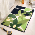 Ins Light Luxury Leaves Plant Jacquard Bathroom Non-slip Mat square 40x60cm polyester fiber spring colour