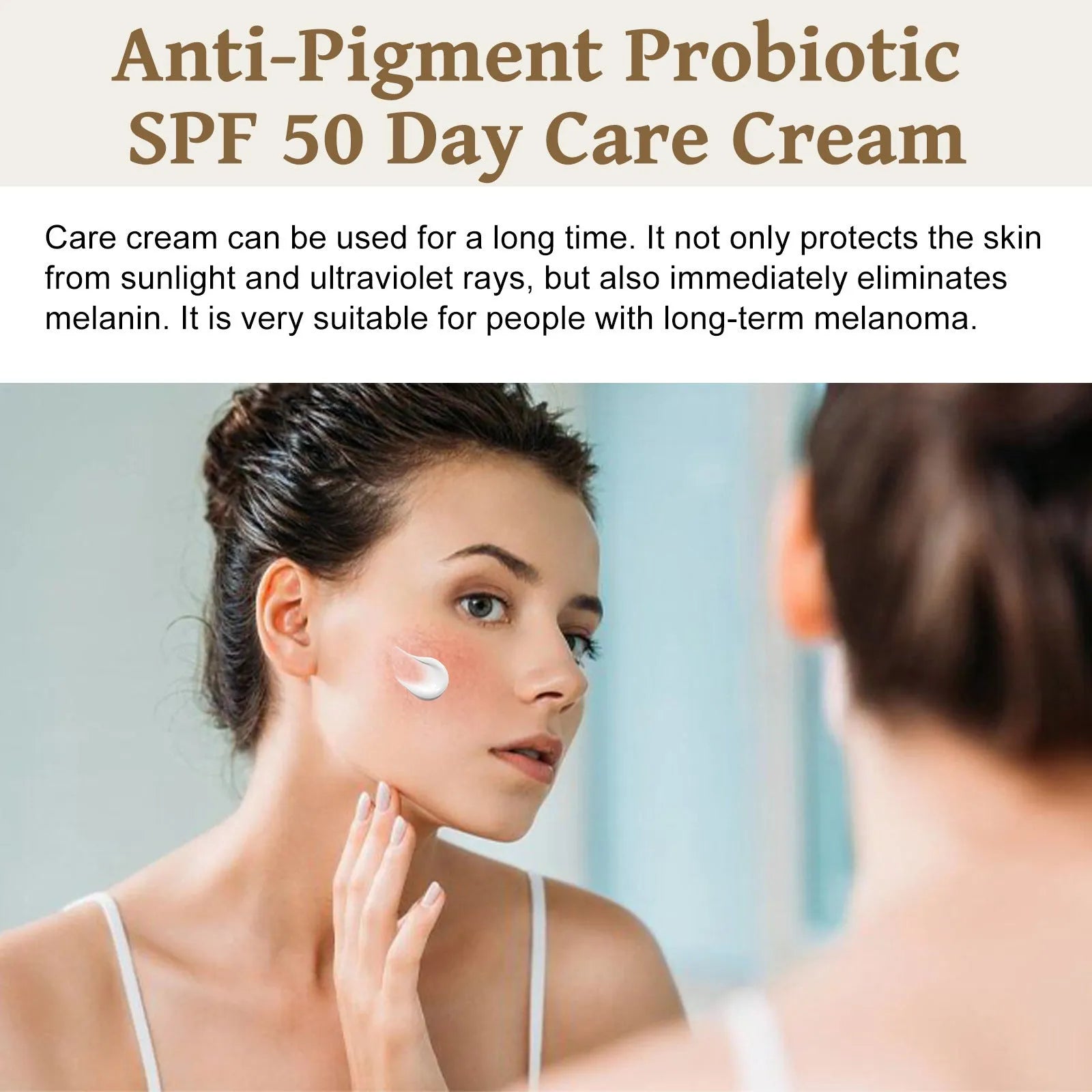 50g probiotics brightening protective cream container with centella extract.