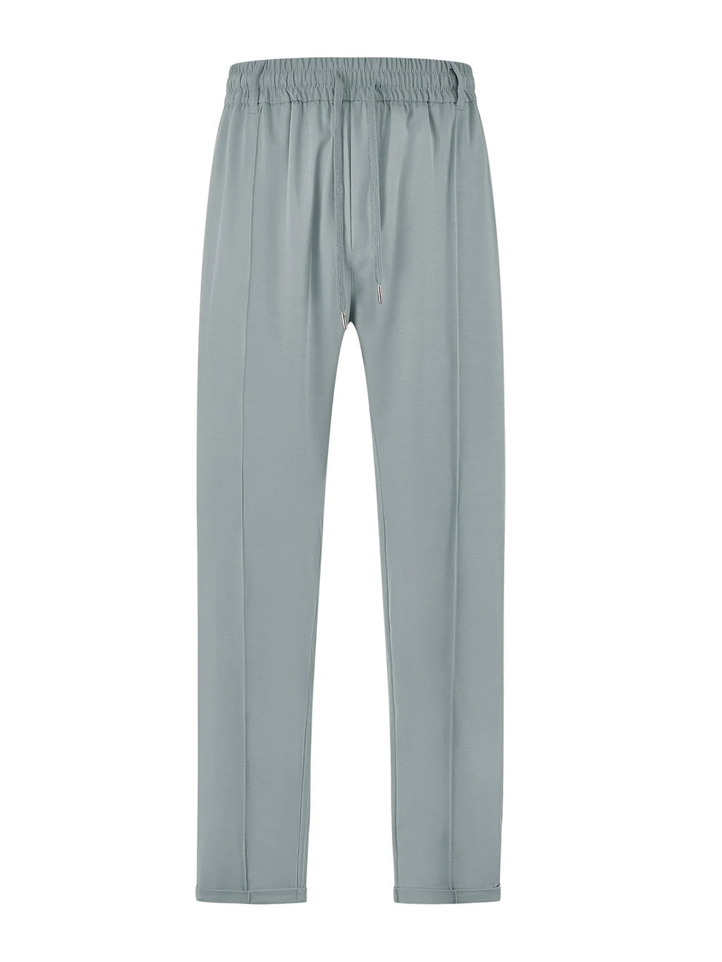 Men's high-waist drawstring casual trousers in cotton-like polyester fabric, available in six colours