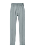Men's high-waist drawstring casual trousers in cotton-like polyester fabric, available in six colours