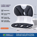 Grey waist support lumbar cushion with Japanese style design and sponge filler for sitting comfort