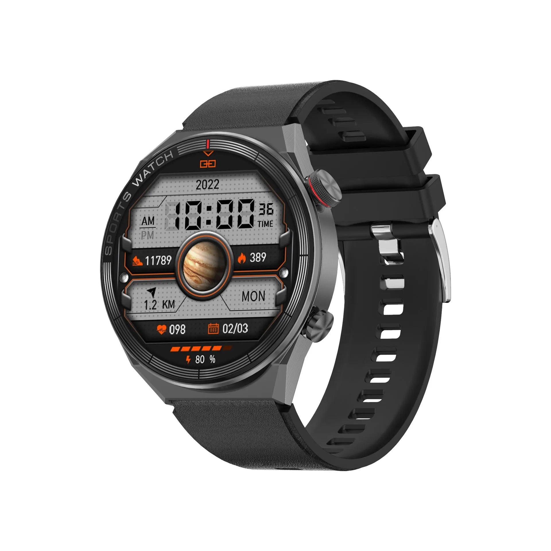 Large screen smart watch with Bluetooth call functionality and IP68 waterproof rating
