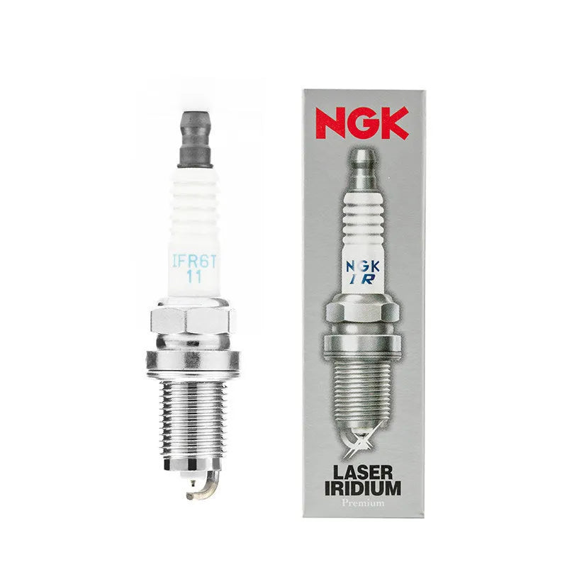 Silver resistance spark plug with iridium platinum electrode, 14mm thread, 19mm screw length, 1.1mm gap
