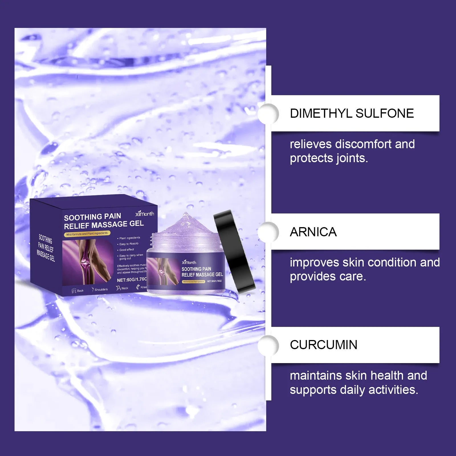 50g Body Joint Care Gel jar for joint and muscle application