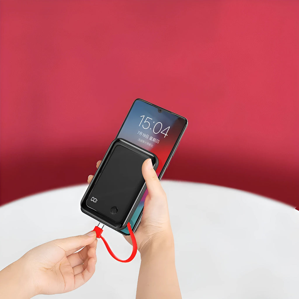 Baseus Xiaofang small square power bank with digital display and built-in Type-c cable