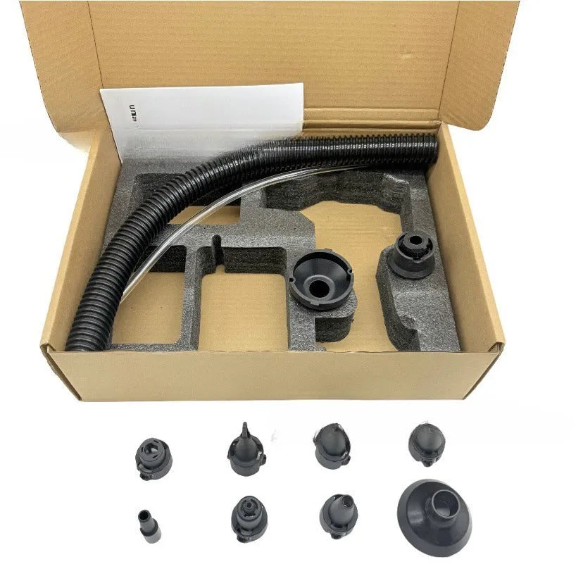 Lithium battery handheld air dust cleaner with bare metal head and dust exhaust apparatus