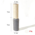 Brown sisal fibre cat scratching post measuring 30cm tall with rope texture for claw sharpening