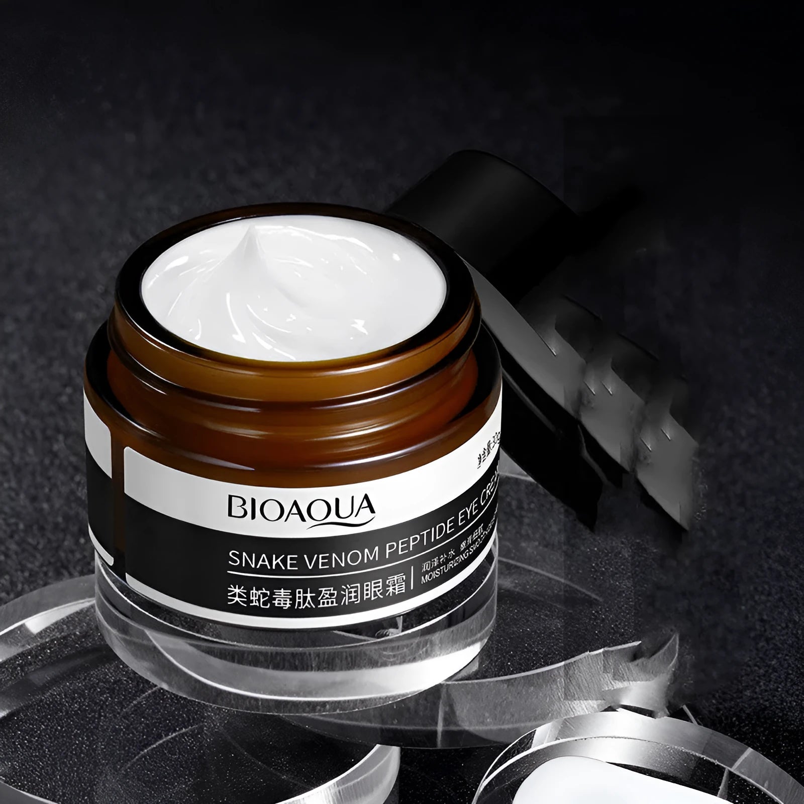 30g tub of peptide eye cream for firming and moisturising under-eye area