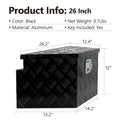 Black 26-inch aluminium alloy toolbox with lockable T Casting Box design.