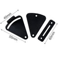 Black stainless steel sliding barn door lock for interior doors.
