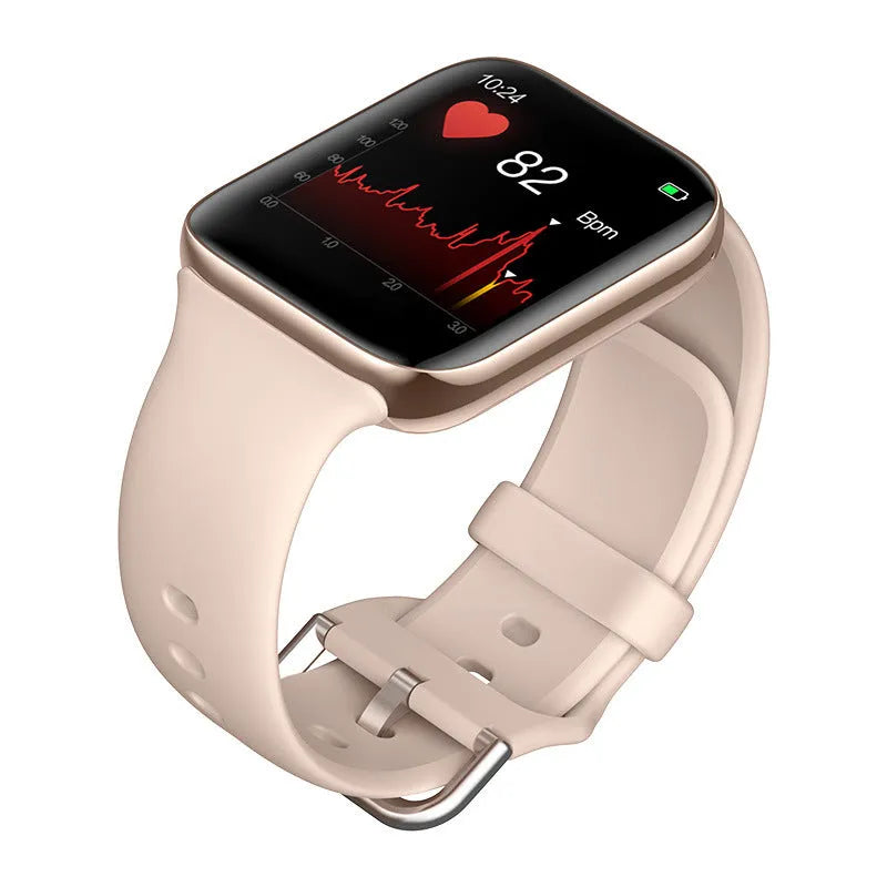 Black smart bracelet with Bluetooth call function and blood pressure monitoring on a wrist