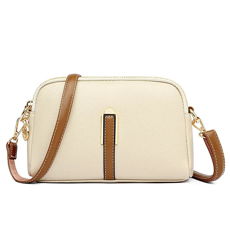 Small solid colour PU shell shoulder bag and coin purse in black blue khaki apricot grey red