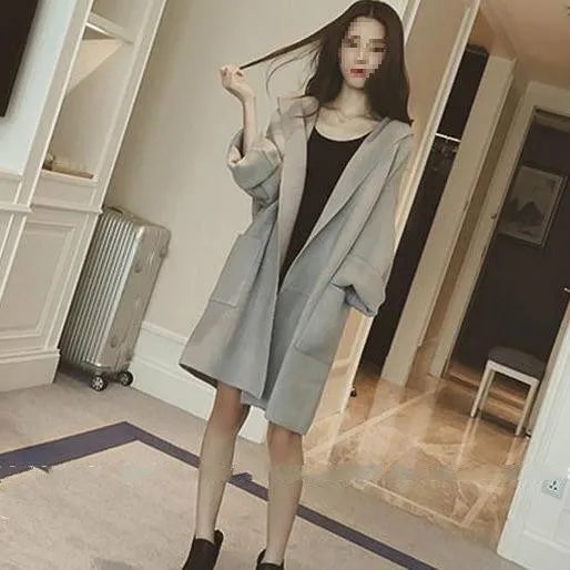 Plus size women's thin coat in cotton fabric with lace decoration, available in black, grey and pink colours