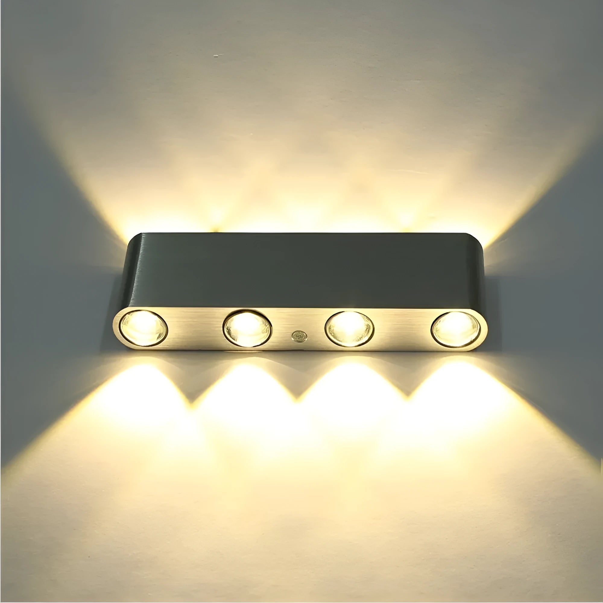 Modern aluminium corridor LED lamp in black, silver, or white finish