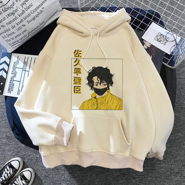 Hot Japanese Anime Haizhu Hoodie pullover shirt in character pattern, cotton polyester blend