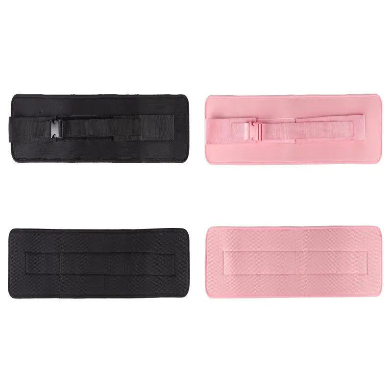 Black and pink free size fitness training belt for dumbbell barbell hip bridge exercises