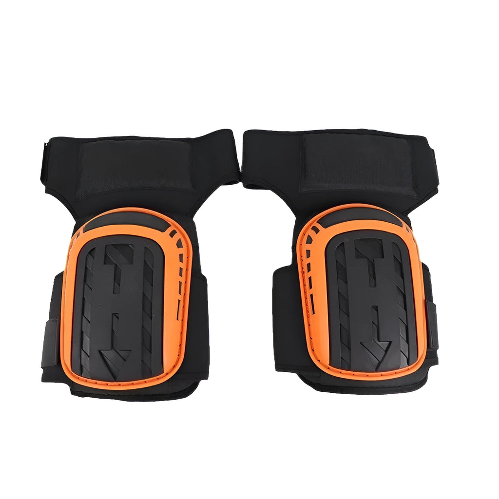 Black EVA riding motorcycle kneecap pad for drop-resistant sports protection on grey background