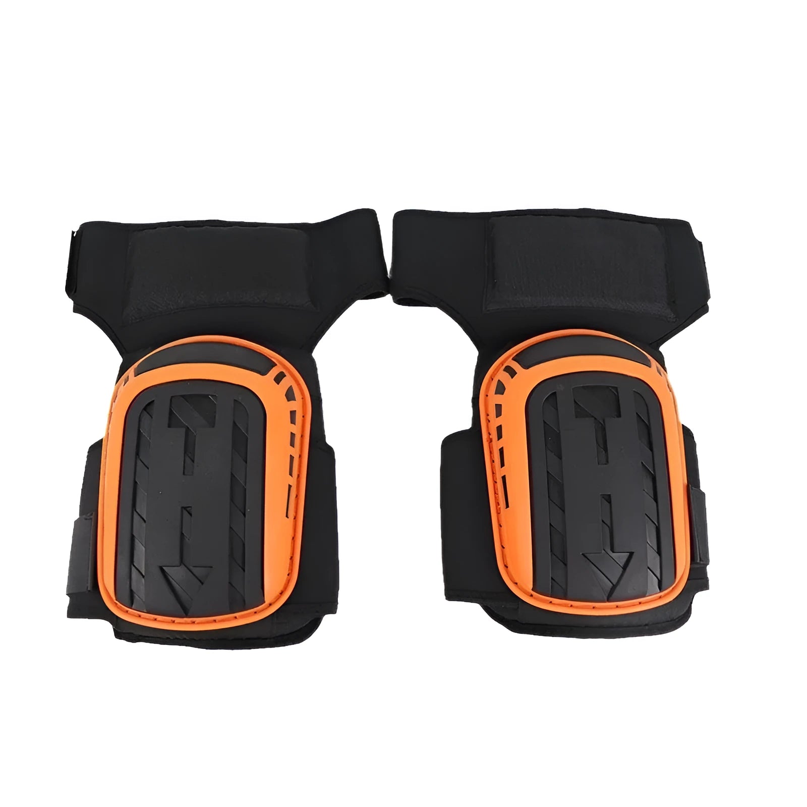 Black EVA riding motorcycle kneecap pad for drop-resistant sports protection on grey background