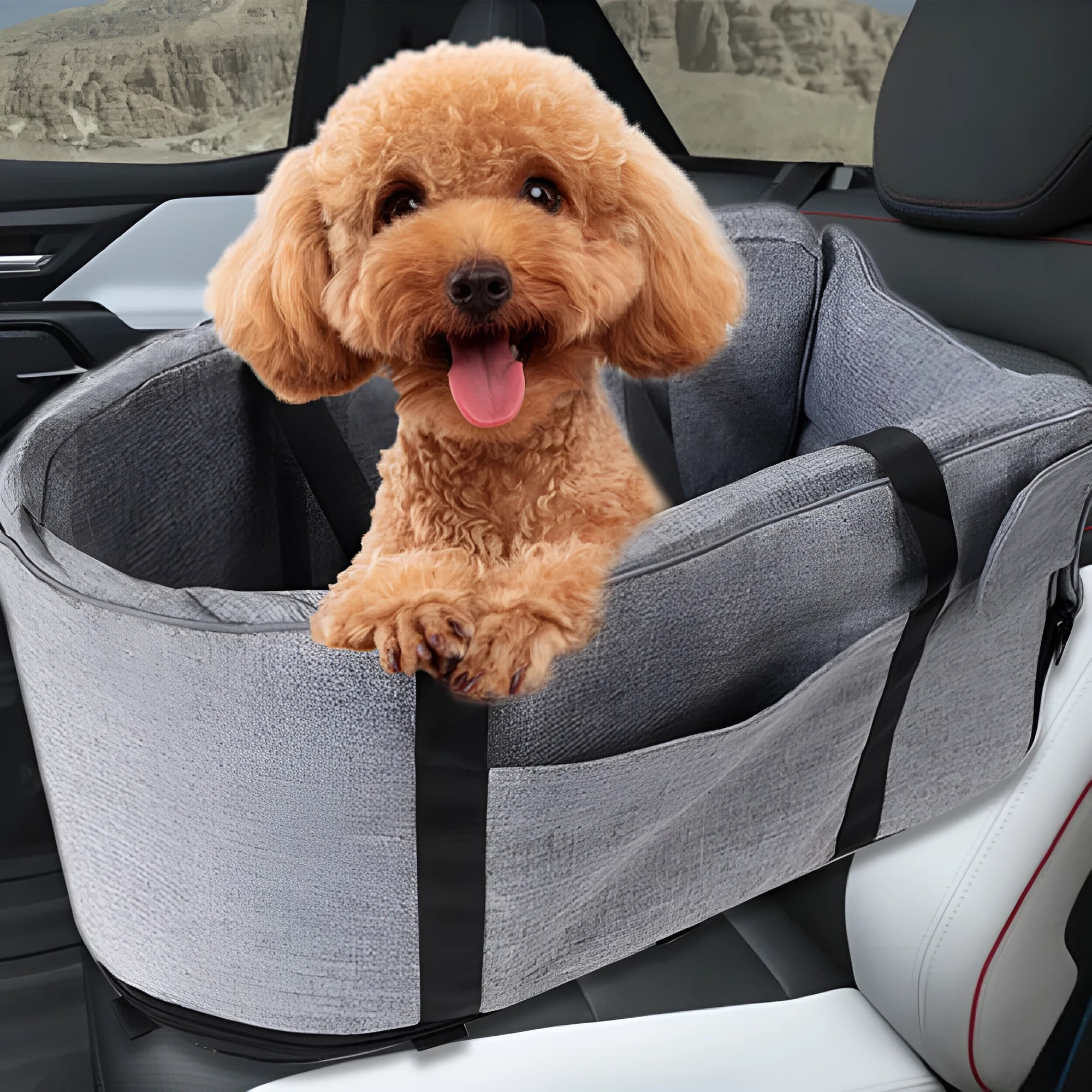 Outdoor cloth dog kennel in blue, grey, or red colour options